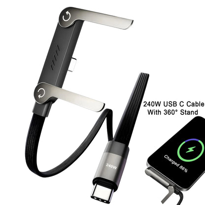 240W Fast Charging Foldable Bracket Data Cable