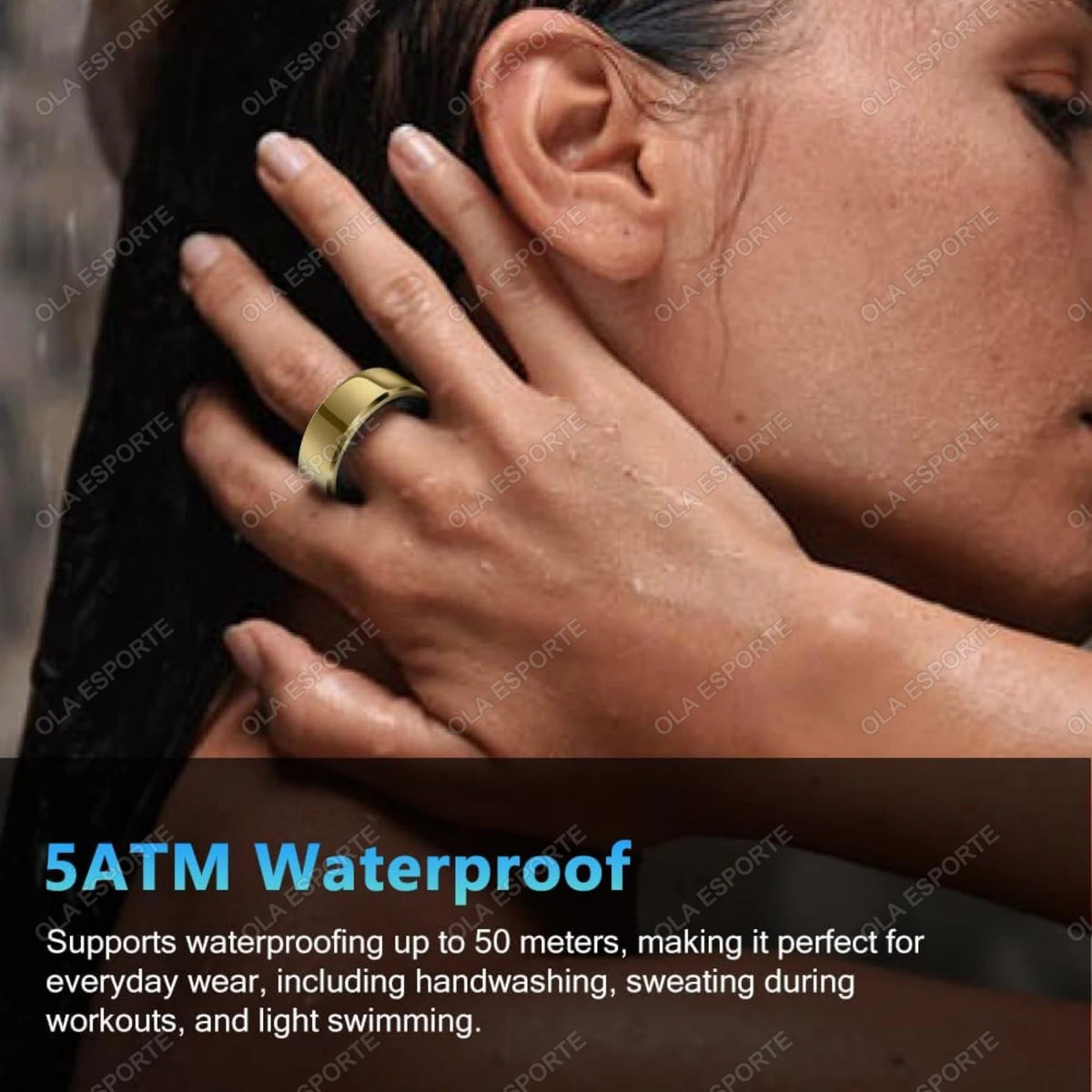 For Xiaomi Smart Ring Blood Pressure Heart Rate Monitoring Smartring IP68 & 5ATM Waterproof Multi-sport Mode Smartring Man Women
