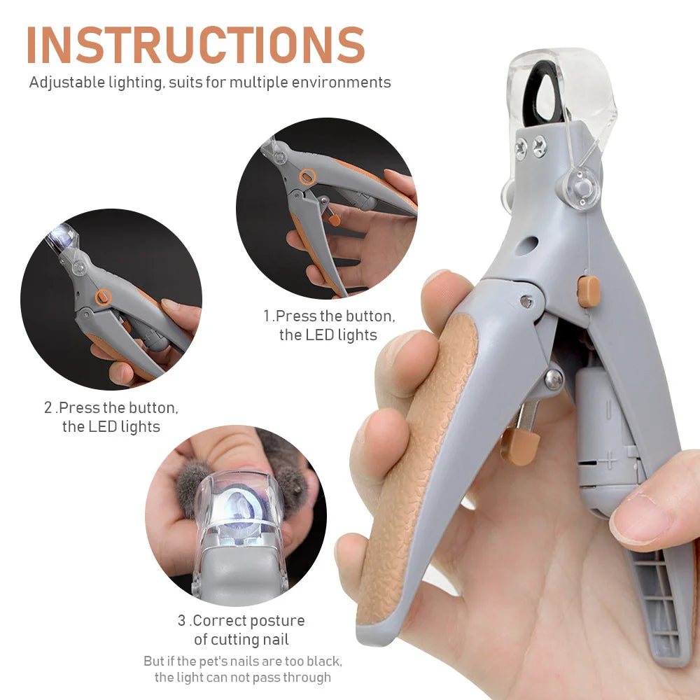 Smart LED Pet Nail Clippers
