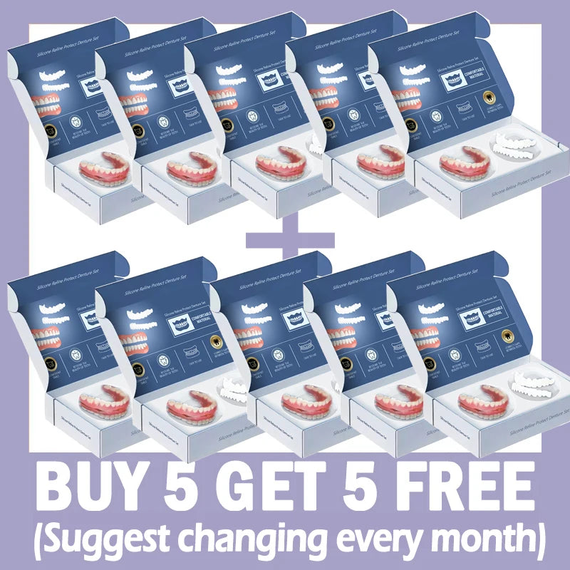 3D Adjustable False Teeth Kit - Hypoallergenic Cosmetic Dentures for Instant Smile Correction & Daily Comfort