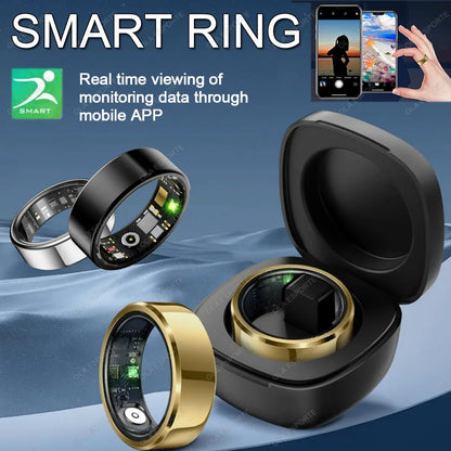 For Xiaomi Smart Ring Blood Pressure Heart Rate Monitoring Smartring IP68 & 5ATM Waterproof Multi-sport Mode Smartring Man Women