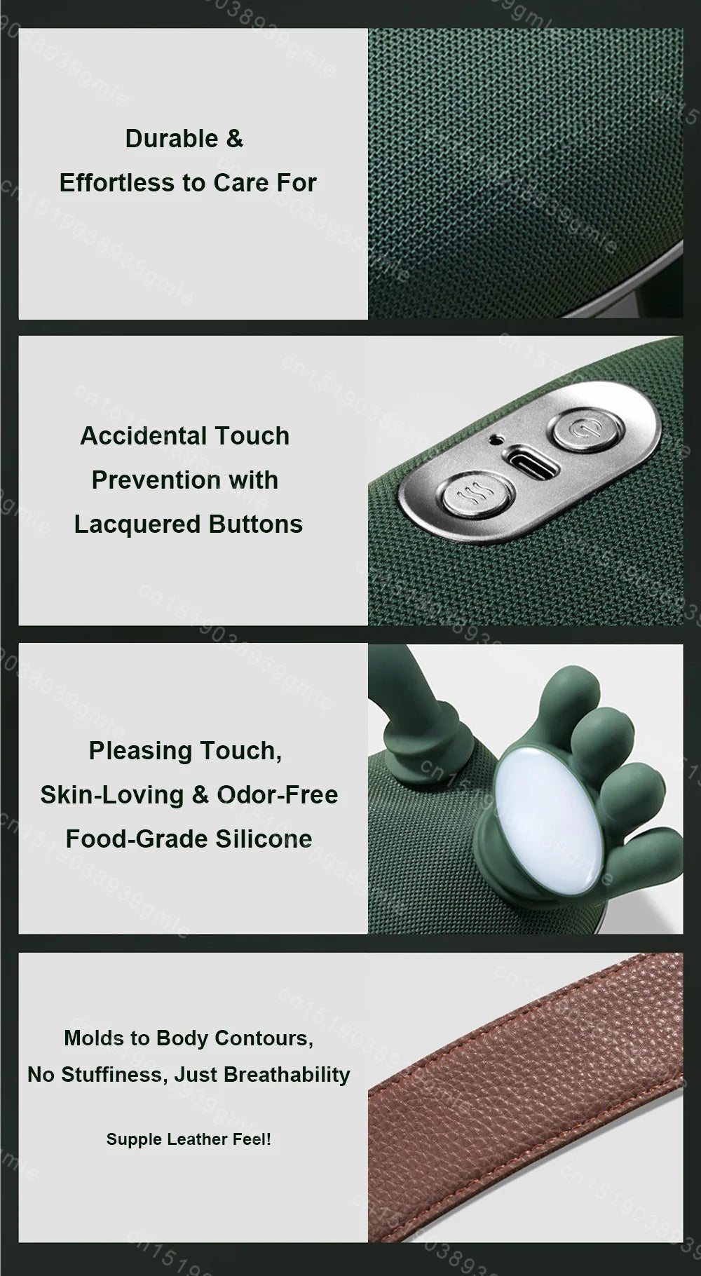 Finger Pressure Heated Neck and Shoulder Massager