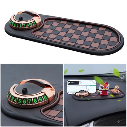 Multifunction Auto Non-slip Car Mats with Auto Phone Holder Car Dash Mat Anti Slip Rug for Phones Keys Gadgets