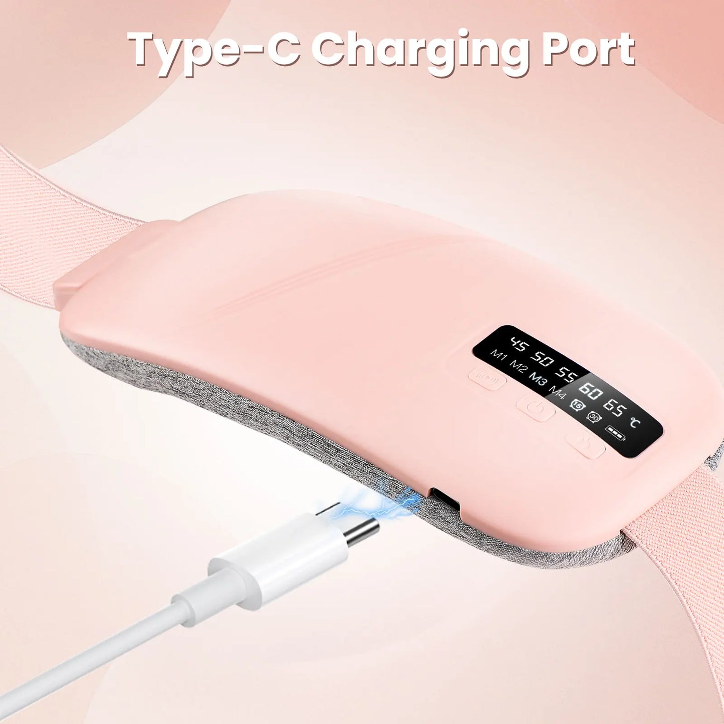 Women Menstrual Heating Pads Effective Hot Compress Period Relief Belt Rechargeable Heated Waist Massager Gifts for Female