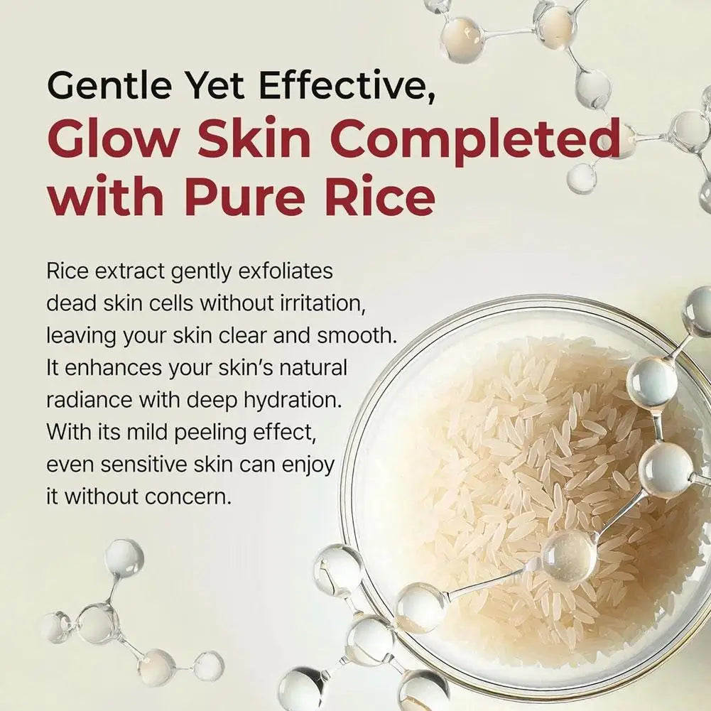 Glow Rice Ampoule Essence Niacinamide Moisturizing Hydrating Gentle Exfoliant Peel Shot Skin Repair Skincare for Daily Use
