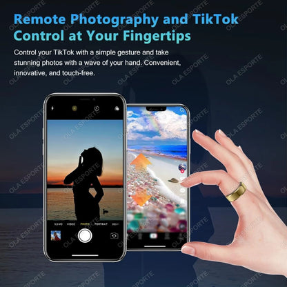 For Xiaomi Smart Ring Blood Pressure Heart Rate Monitoring Smartring IP68 & 5ATM Waterproof Multi-sport Mode Smartring Man Women