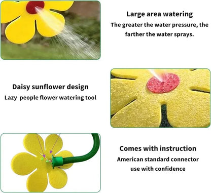 Crazy Daisy Sprinkler Crazy Dancing Flower Water Sprinkler Funny Sun Daisy Lawn Sprinkler for Yard Watering Dogs Kids Playing