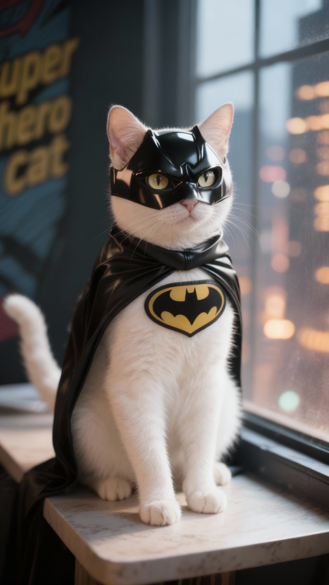 💥🐾 Bat Cat Avenger Decorative Mask