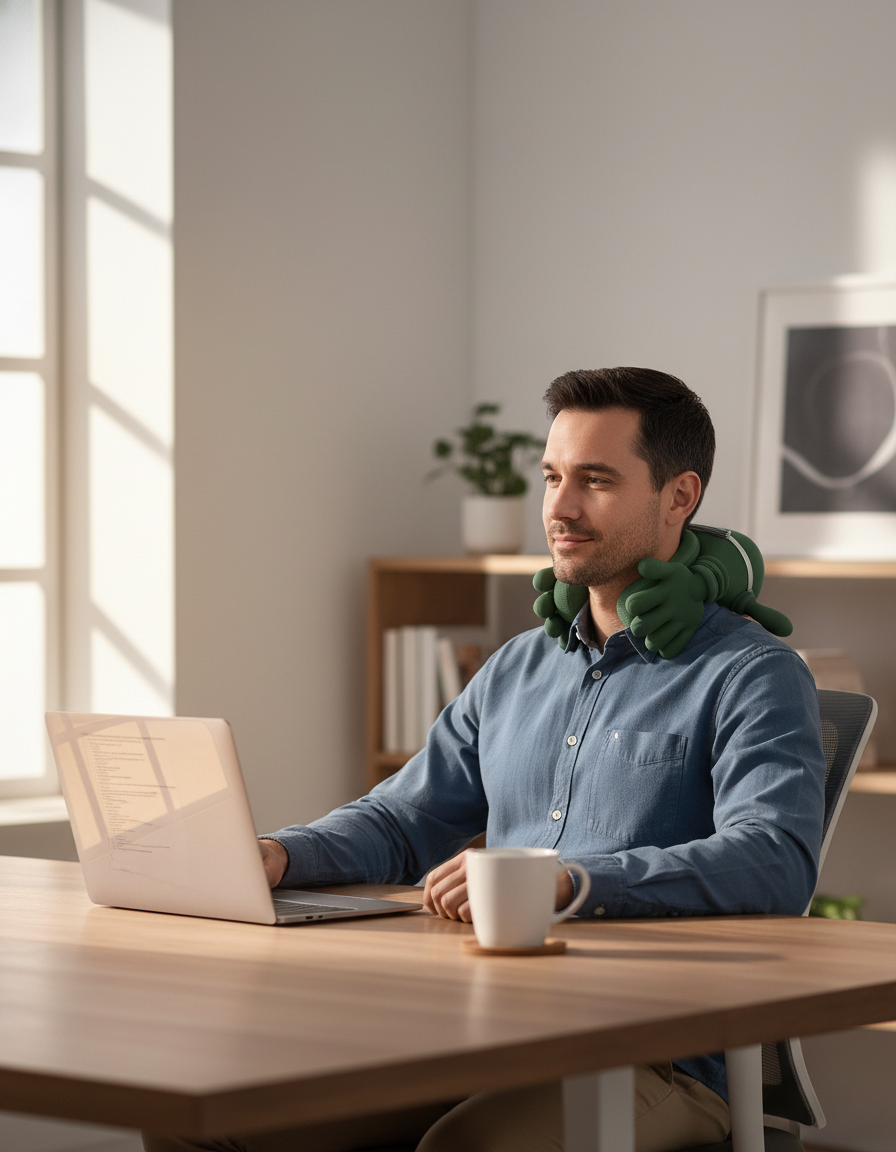 Finger Pressure Heated Neck and Shoulder Massager