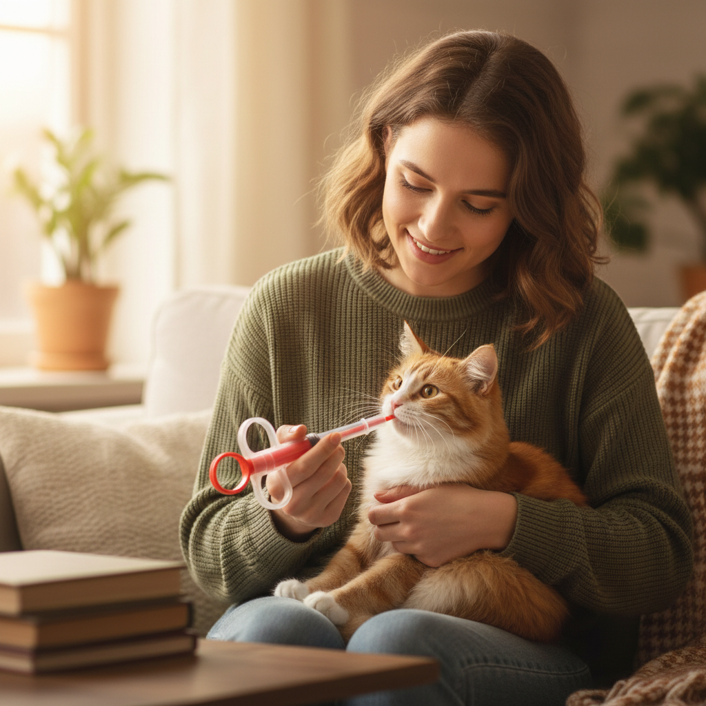 Pet Pill Applicator Syringe for Cats & Dogs