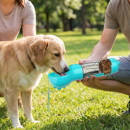 3-in-1 Dog Water Bottle for Walks & Travel