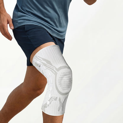 Knee Compression Sleeve with Support Strap for Running & Sports