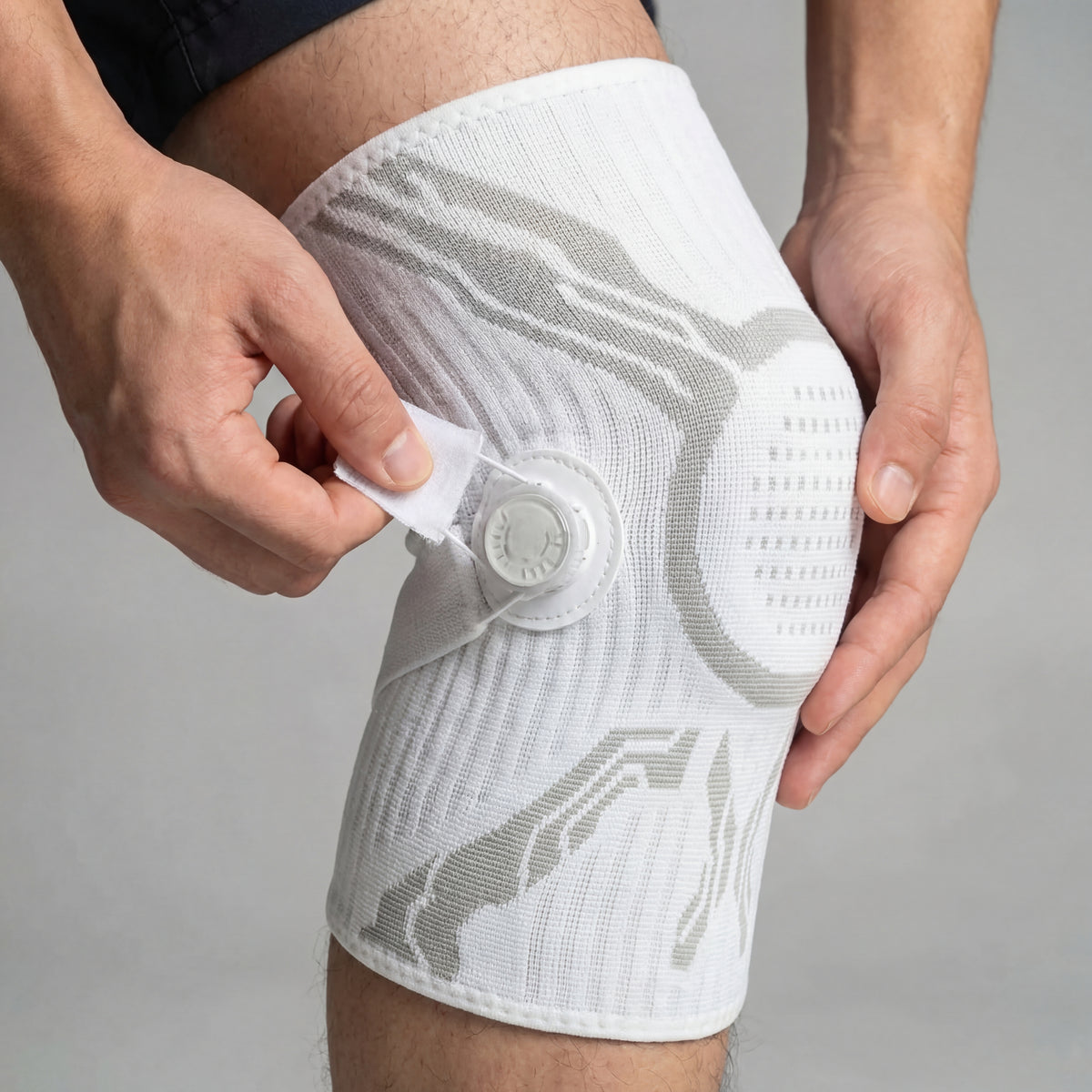 Knee Compression Sleeve with Support Strap for Running & Sports