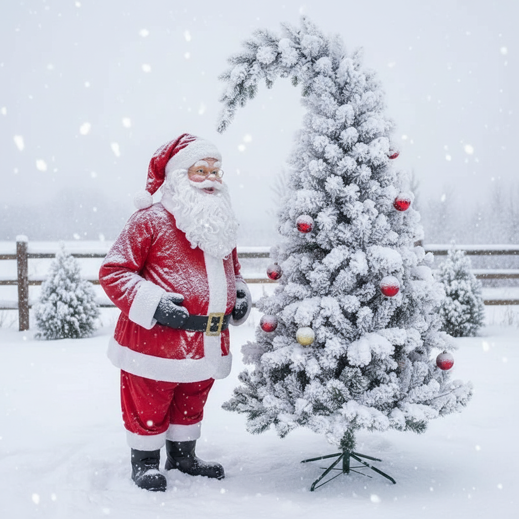 Whimsical Santa Hat Christmas Tree™